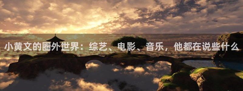 泰达娱乐平台官网版下载：小黄文的圈外世界：综艺、电影、音乐，他都在说些什么