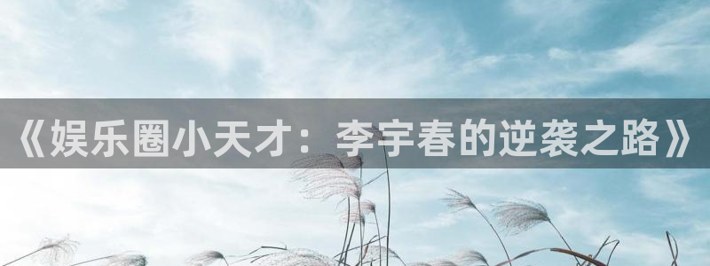 泰达娱乐有梦你就来：《娱乐圈小天才：李宇春的逆袭之路》
